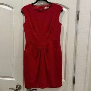 Calvin Klein Red Sleeveless Mini Dress